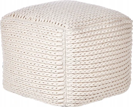 Pufas Beliani Daman, smėlio, 50 cm x 50 cm x 35 cm