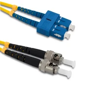 Qoltec Patchcord światłowodowy SC/UPC - ST/UPC | Singlemode | 9/125 | G652D | Duplex | 1m kaina