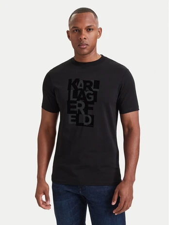 KARL LAGERFELD Marškinėliai 755042 564235 Juoda Regular Fit