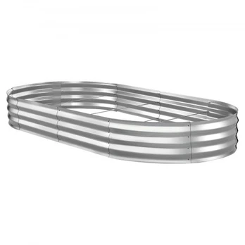Pakelta daržinė lysvė 240x120x30 cm sidabrinė metalinė
