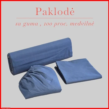 Paklodė su guma - 100x200+30cm.