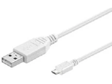 Kabelis USB MicroConnect USB-A - microUSB 3 m Balta (USBABMICRO3W)