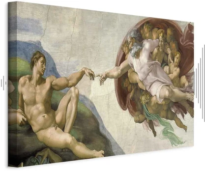 Paveikslas Michelangelo - Adomo sutvėrimas II