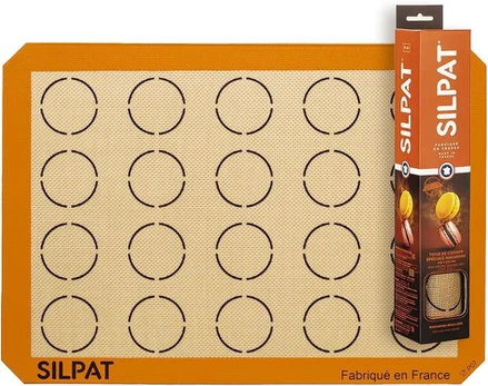 Silpat macaron kepimo kilimėlis - pusės dydžio