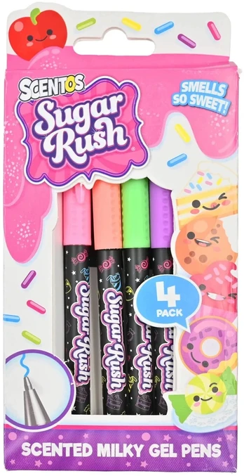 SCENTOS Sugar Rush Milky Gel Pens 4 pcs CDU