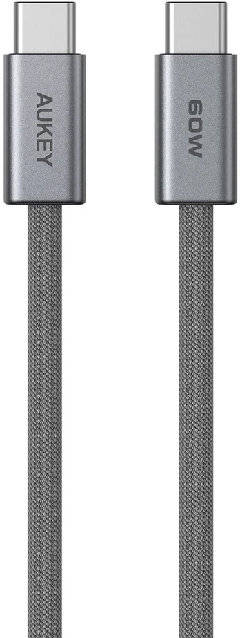 USB kabelis Aukey USB-C - USB-C 1,8 m pilkas (Aukey)