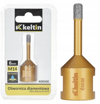 Keltin Deimantinė gręžimo karūna 6mm M14 skirta gresui, plytelėms, glazūrai
