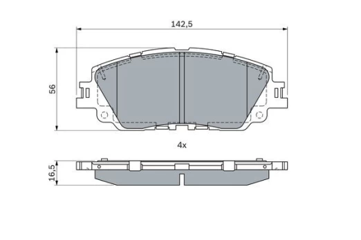 BOSCH 0 986 424 899 Brake pad set