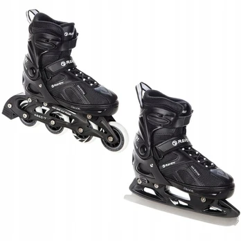 Ritulių pačiūžos 2in1 reguliuojamos Raven Pulse Black 33-36