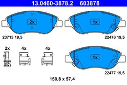 ATE 13.0460-3878.2 Brake pad set