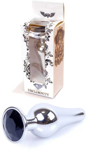 B Series Heavyfun Plug-Jewellery Sidabrinis BUTT PLUG- Juodas