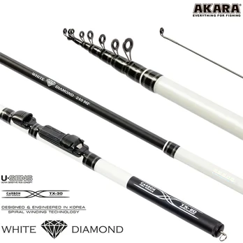 Spiningas teleskopinis AKARA White Diamond MF TX-30 300 cm