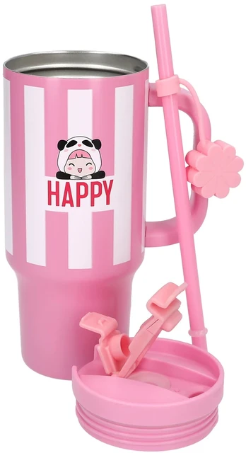 Penfection - To Go Cup With Straw - Pink - 470 ml