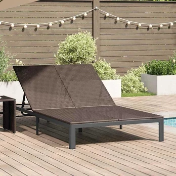 Saulėtas gultas 2-asmuo Ruda 60 x 200 x 27cm poliratanas
