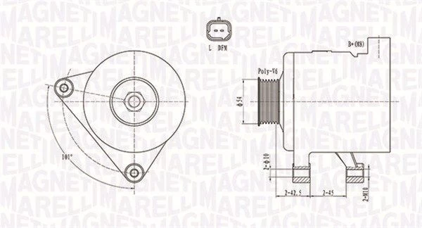 Kintamosios srovės generatorius MAGNETI MARELLI 063731498010