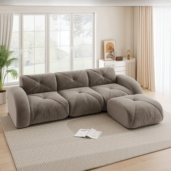 Modulinė sofa, L formos, 32D putos, ruda, 1 vnt