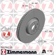 Stabdžių diskas ZIMMERMANN 150.2962.20 kaina
