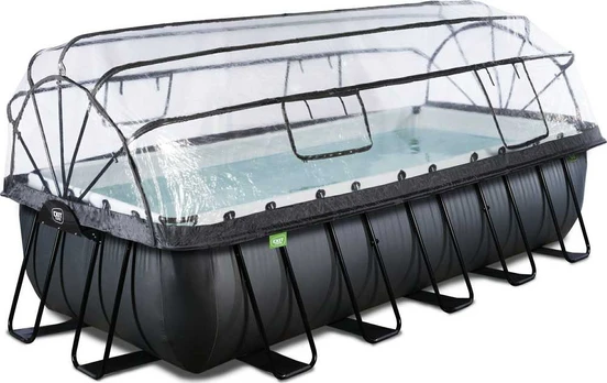 EXIT Juodas Leather pool 540x250x122cm with sand filter pump and dome - juodas