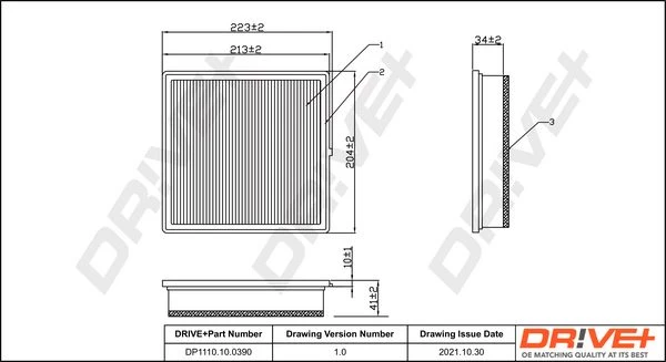 Oro filtras Dr!ve+ DP1110.10.0390