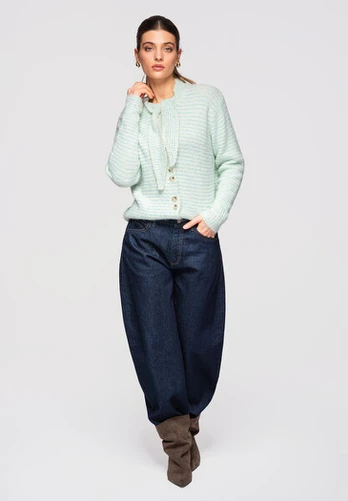 Moteriškas megztinis OW-SWCD-0106 - mėlynas, ONESIZE