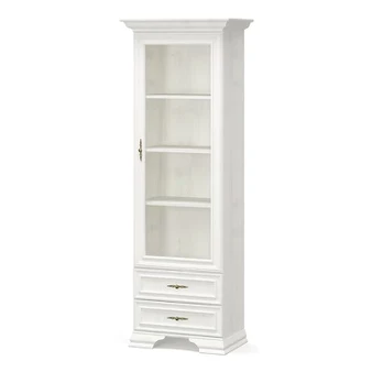 Vitrina Mebelbos Irys 1w2s, 70,3x43x197,6 cm, balta