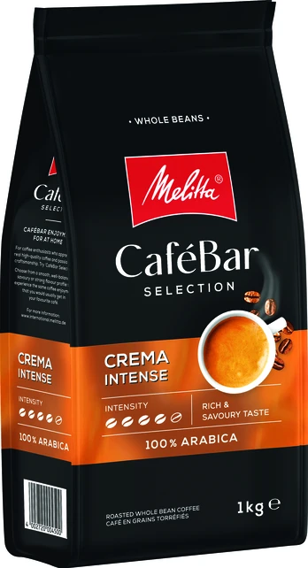 Kavos pupelės MELITTA CafeBar Crema Intense 1kg.