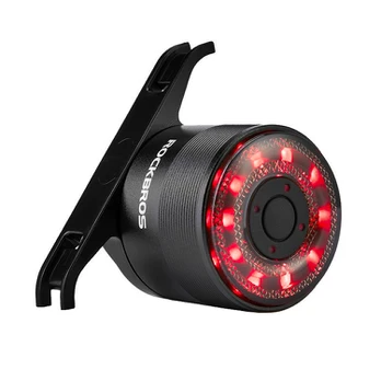 Rockbros Q1 rear bicycle light 7 colors LED + USB-C - USB-A cable - juodas