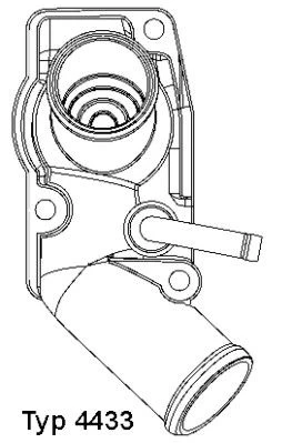 Termostatas, aušinimo skystis BorgWarner (Wahler) 4433.92D