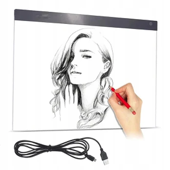 LED piešimo lenta vaikams A4 formato, grafinė kalkavimo lenta