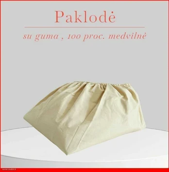 Paklodė su guma - 160x200+20cm.