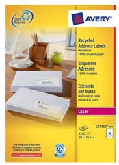 Avery Zweckform Avery QuickPEEL, Baltas, A4, 99.1 mm, 33.9 mm, 1600 pc(s), 100 sheets kaina