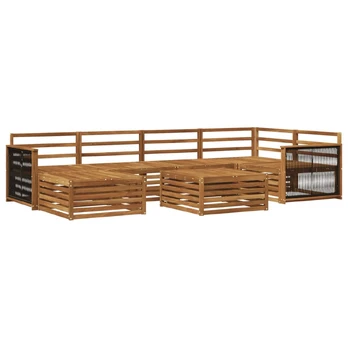 Lauko sofos komplektas 7 pcs Natūrali