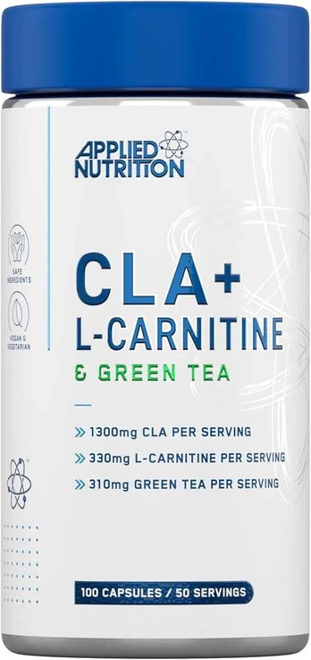 Applied Nutrition CLA + L-Carnitine + Žalias Tea 100 kaps.