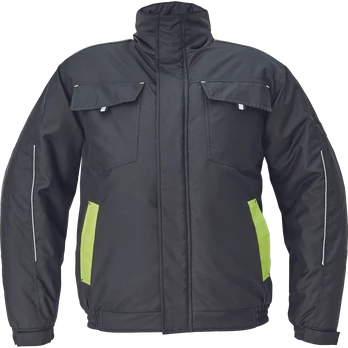 Darbinė striukė vyrams Cerva Max Vivo, juoda/geltona, 3XL dydis