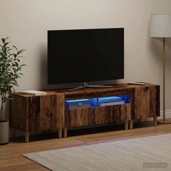 5 dalių LED televizoriaus stovas Sendintos medienos