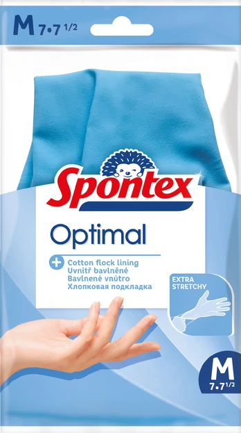 Natūralaus latekso pirštinės SPONTEX OPTIMAL, M