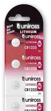 Uniross Batteries Lithium Button CR1225 3V - SP5