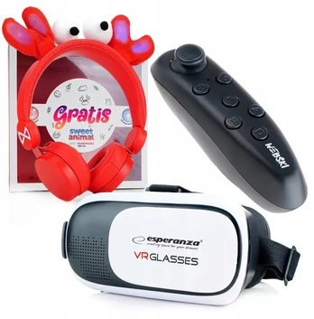 Webski Vr 3d akiniai su ausinėmis + Bluetooth pultelis