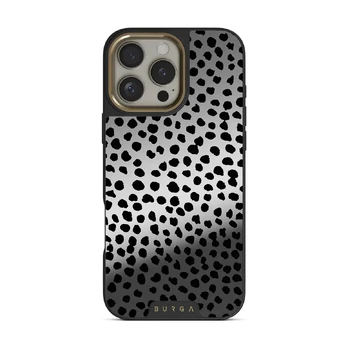 Almond Latte - Cute iPhone 16 Pro Max Case, Elite Mirror (MagSafe) / Gold