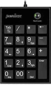 Klaviatūra Perixx Perixx PERIPAD-202 U, USB numeric keypad, juodas