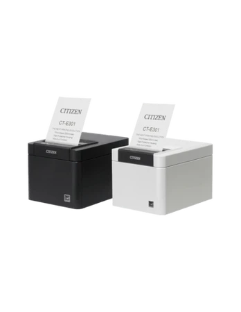 CT-E301, USB, 8 dots/mm (203 dpi), cutter, white
