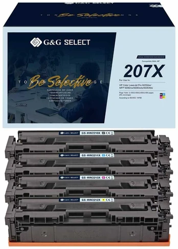 Toneris G&G Select XL-Toneris 4er Set do HP 207X (su chipem) BK/C/M/Y