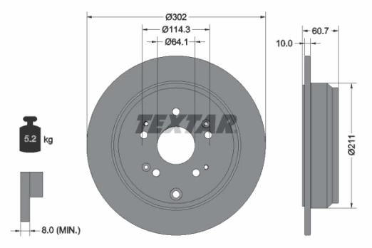 TEXTAR 92227203 Brake Disc