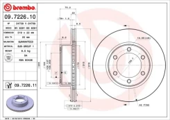 Stabdžių diskas BREMBO 09.7226.11 kaina