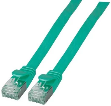 EFB RJ45 Flachpatchkabel U/FTP, Cat.6A, PVC, 1m, grün