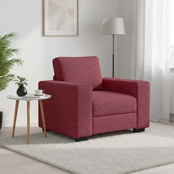 Sofa-kėdė, vyno raudonumo, 100x77x82 cm, audinys