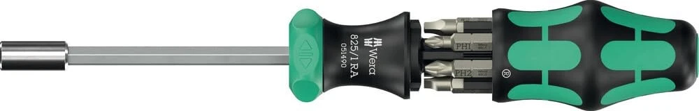 Wera Kraftform Kompakt 27 RA 2, Ratsche m Bits, 6-teilig