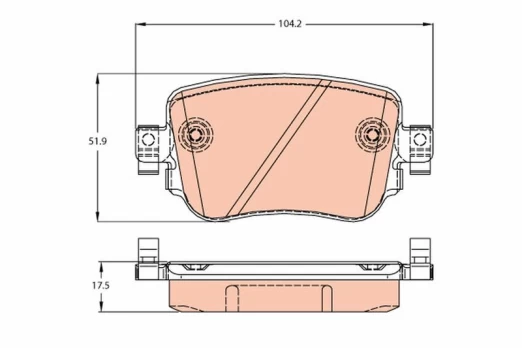 TRW GDB2042 Brake pad set