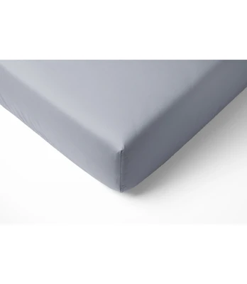 Satininė paklodė su guma „Classic grey“ (80x200 cm)