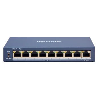 9 prievadų, 8 PoE prievadų komutatorius Hikvision DS-3E1309P-EI